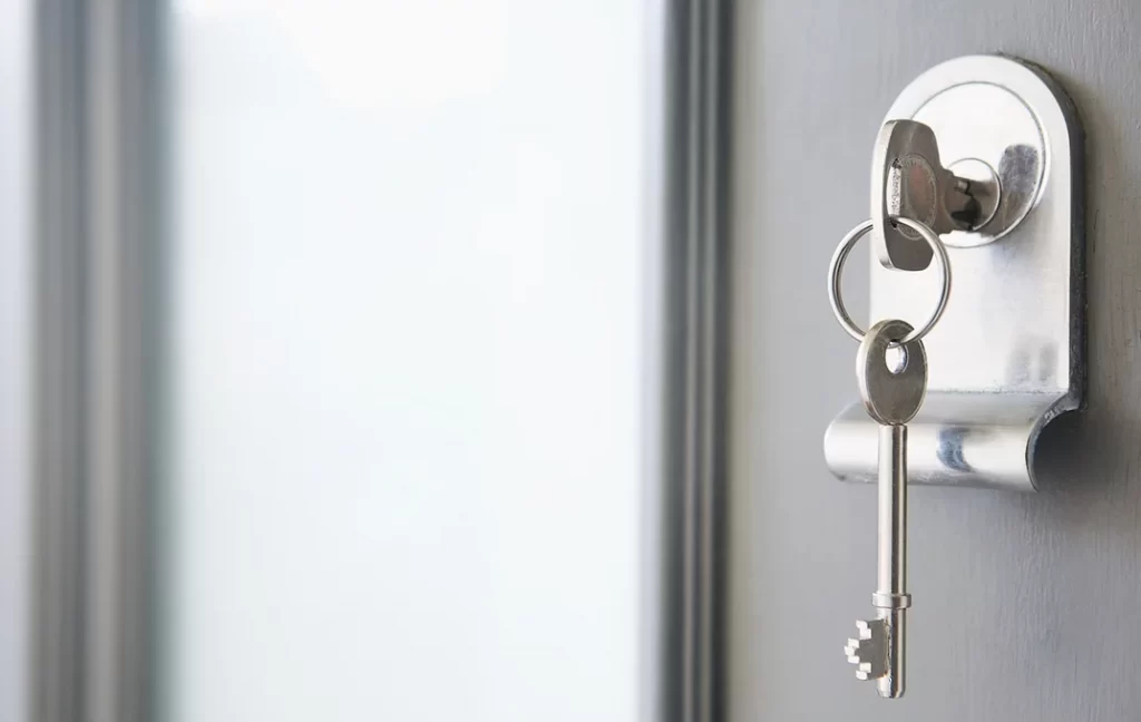 key in door handle